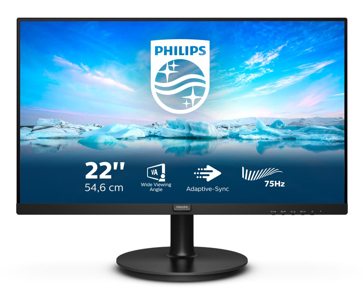 Philips V Line 222V8LA/00, 54,6 cm (21.5"), 1920 x 1080 pixels
