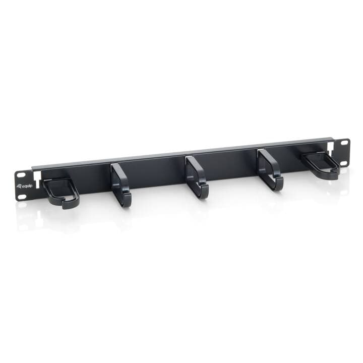 EQUIP PAINEL ORGANIZADOR CABOS ARGOLAS 1U 19" PRETO