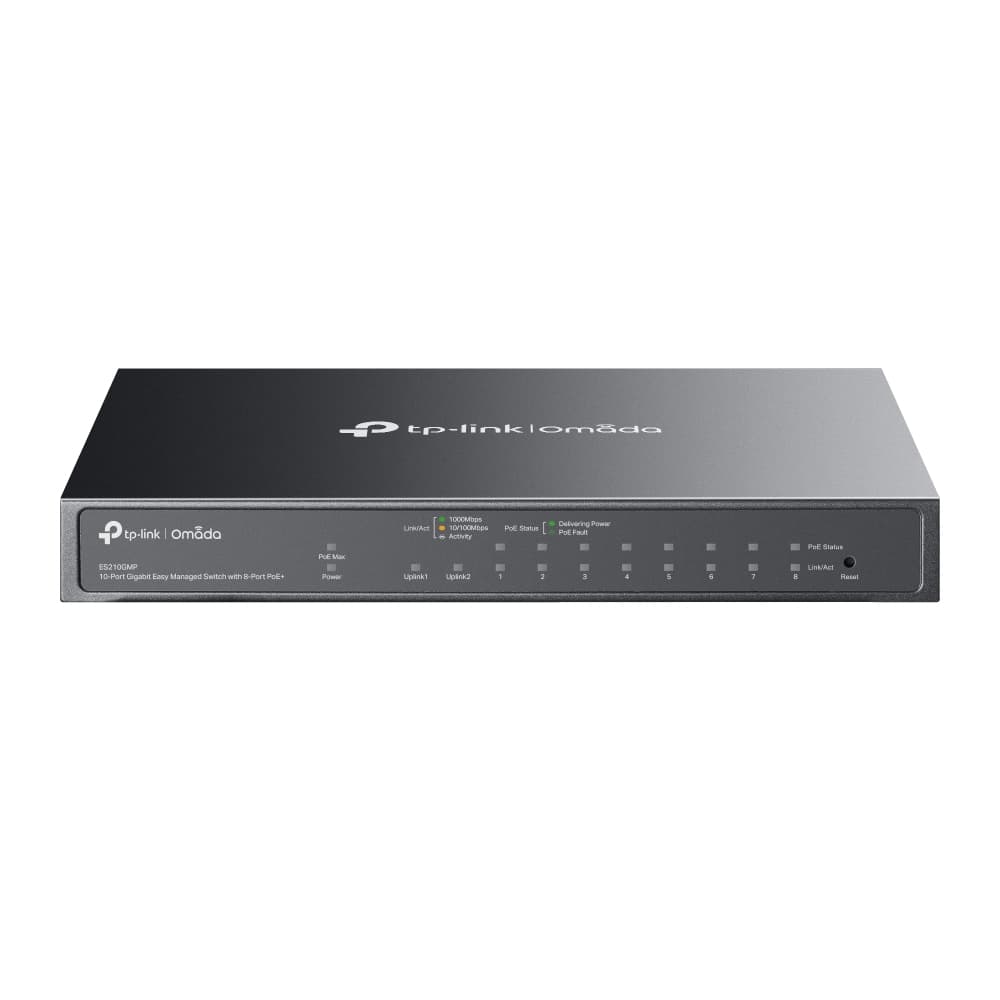TP-LINK Omada 10-Port Gigabit Easy Managed Switch with 8-Port PoE+