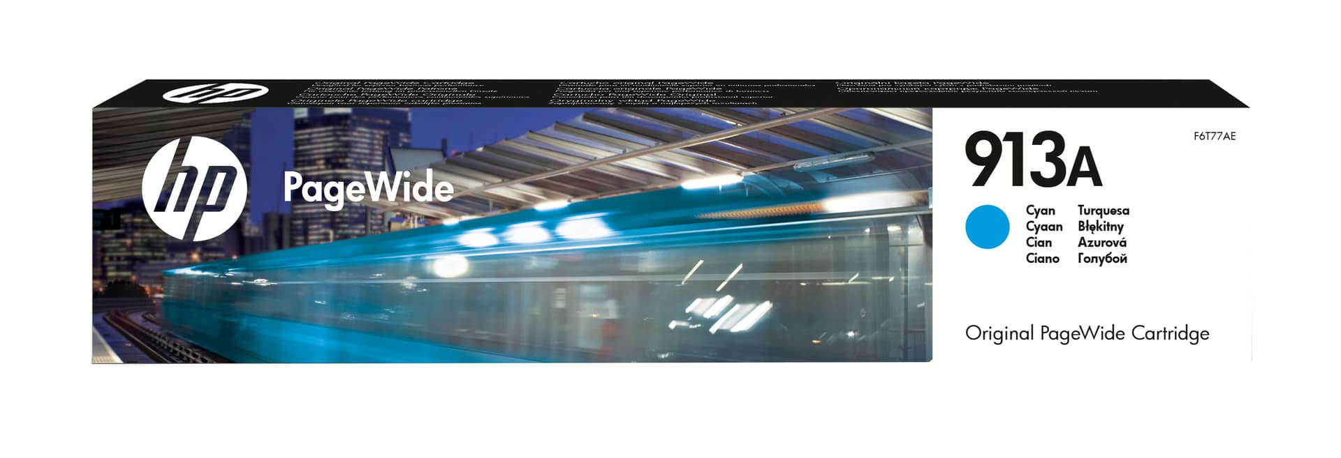 HP 913A - Azul cyan - original - PageWide - tinteiro - para PageWide 352, 377, MFP 377, PageWide Pro 452, 477, 552, 577, MFP 477