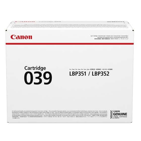 Canon 039 - Preto - original - cartucho de toner - para imageCLASS LBP351dn, LBP351x, LBP352dn, LBP352x, i-SENSYS LBP351x, LBP352x, Satera LBP351i