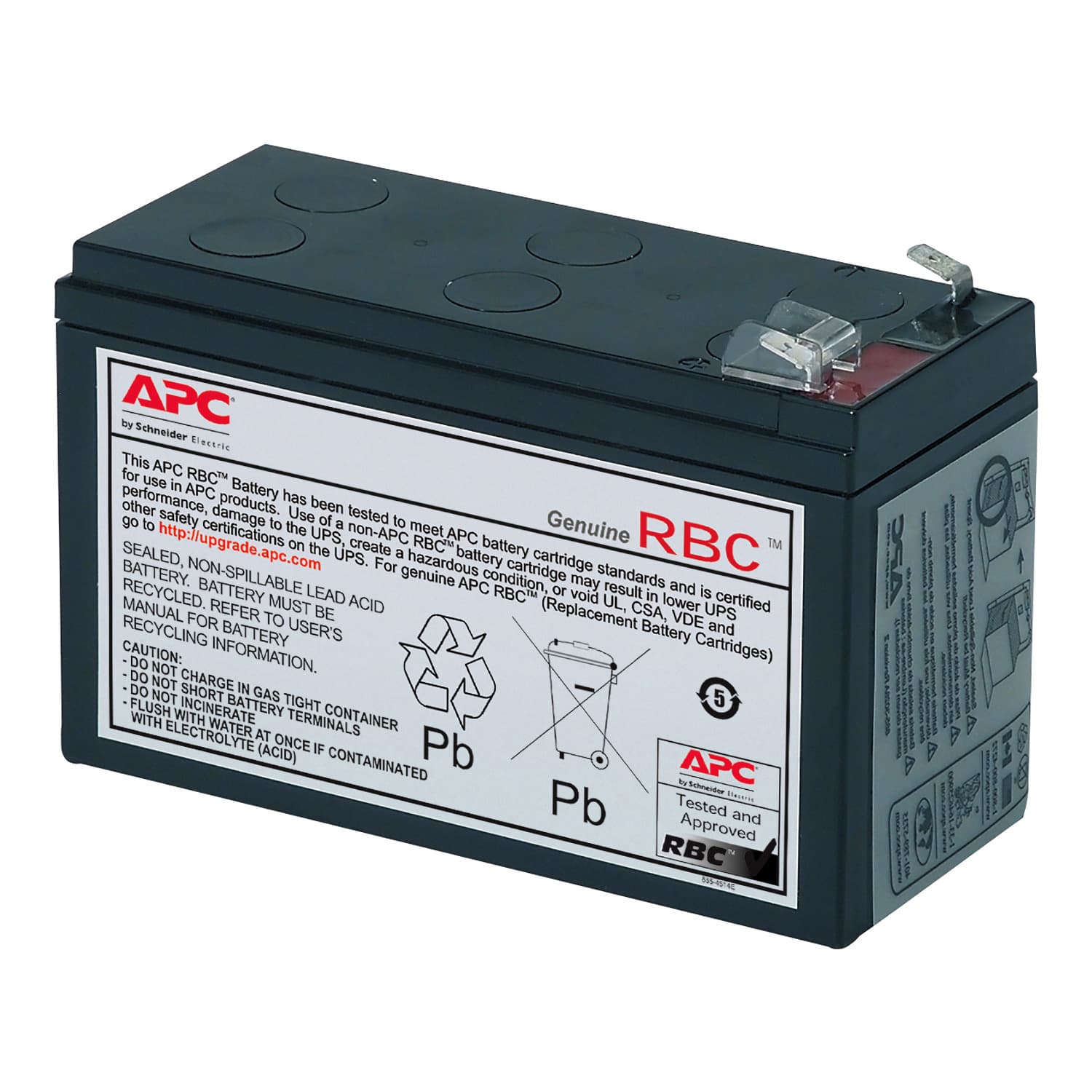 APC Replacement Battery Cartridge #2 - Bateria UPS - 1 bateria x - ácido de chumbo - preto - para P/N: AP250, BE550-KR, BK500IACH, BP300JPNP, BP500IACH, BX600CI-IN, CP27U13AZ3-F