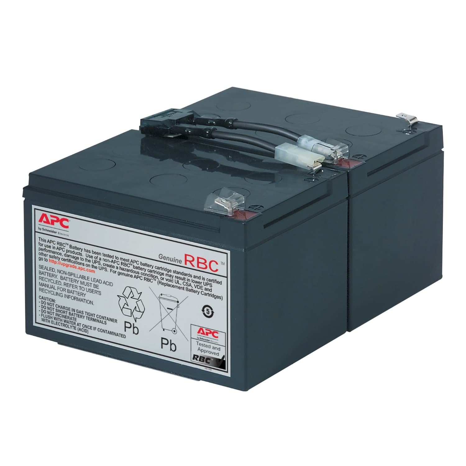 APC Replacement Battery Cartridge #6 - Bateria UPS - 1 bateria x - ácido de chumbo - preto - para P/N: SMC1500IC, SMT1000CUS, SMT1000I-AR, SMT1000IC, SUA1000I-IN, SUA1000J3W, SUA1500J3W