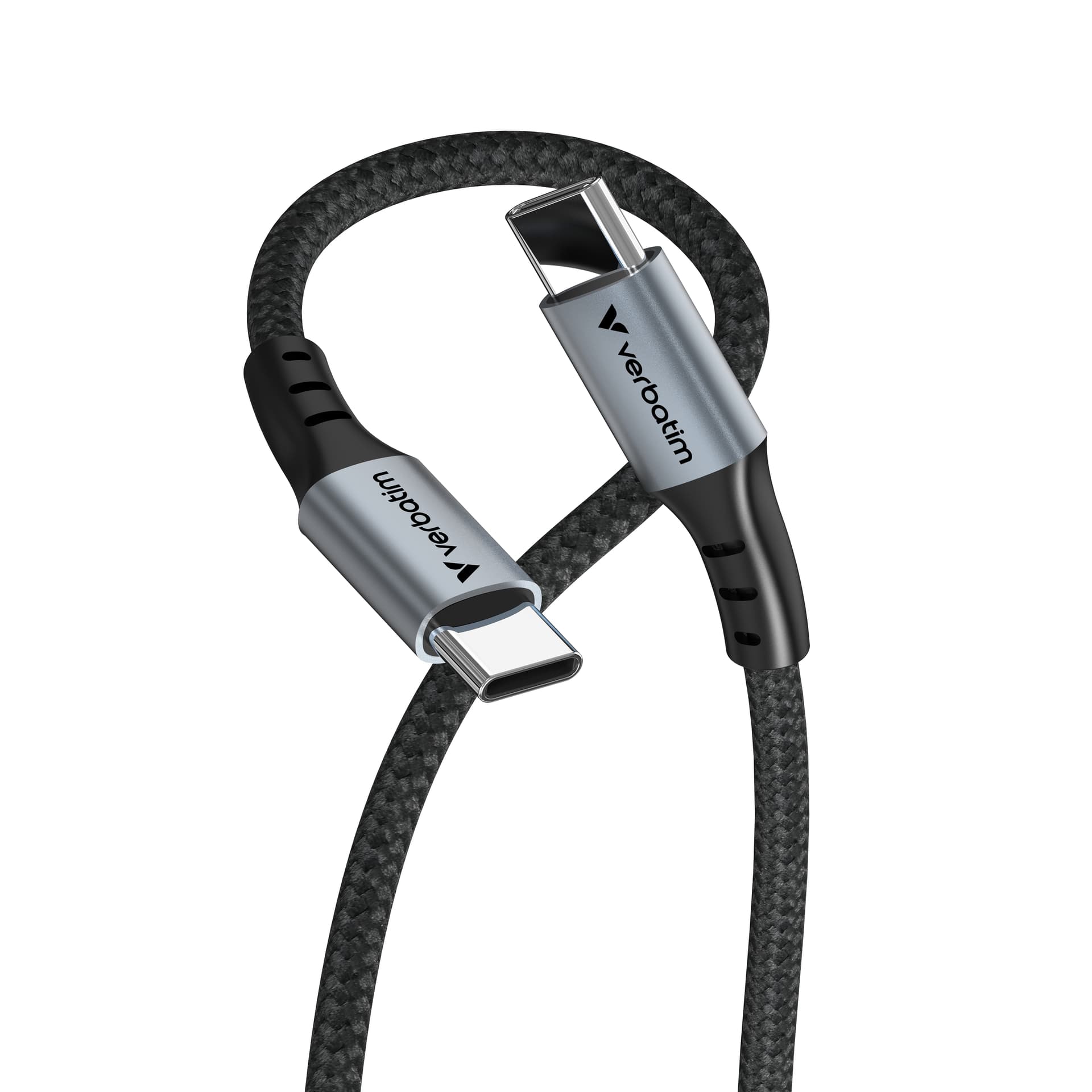 VERBATIM CABO USB-C 100W 480MBPS NYLON BLACK 1.20MT
