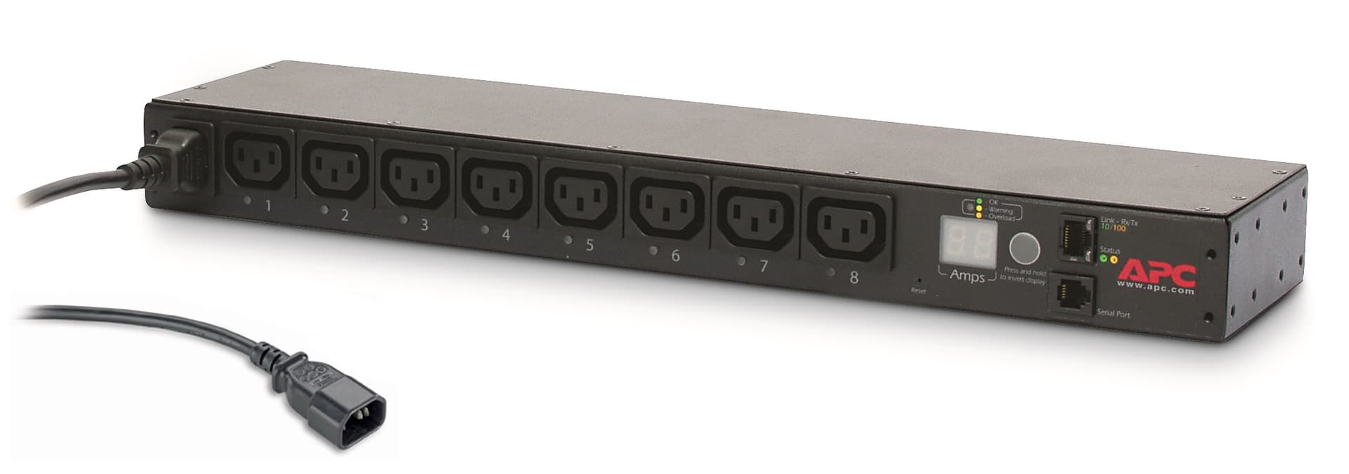 APC Switched Rack PDU AP7920B - Faixa de distribuição de energia - AC 200/208/230 V - 2300 VA - Ethernet - entrada: IEC 60320 C14 - conectores de saída: 8 (power IEC 60320 C13) - 1U - 19" - 1.9 m cabo - preto - para P/N: SRTL2K2RM1UWC, SRTL2K2RM1UWNC