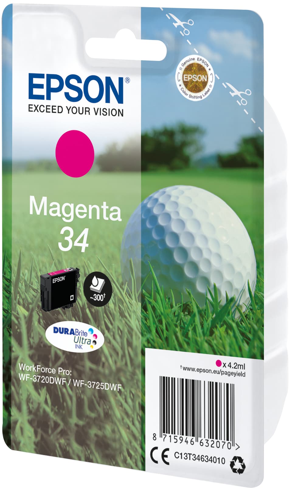 Epson 34 - 4.2 ml - magenta - original - tinteiro - para WorkForce Pro WF-3720DWF, WF-3725DWF