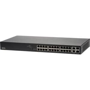 Axis T8524 PoE+ Network Switch - Interruptor - Administrado - 24 x 10/100/1000 (PoE+) + 2 x combo Gigabit SFP (ligação ascendente) - desktop, montável em trilho - PoE+ (370 W) - para AXIS A1610, C1410, D3110, M3067, P1385, P1455, W400, Camera Station