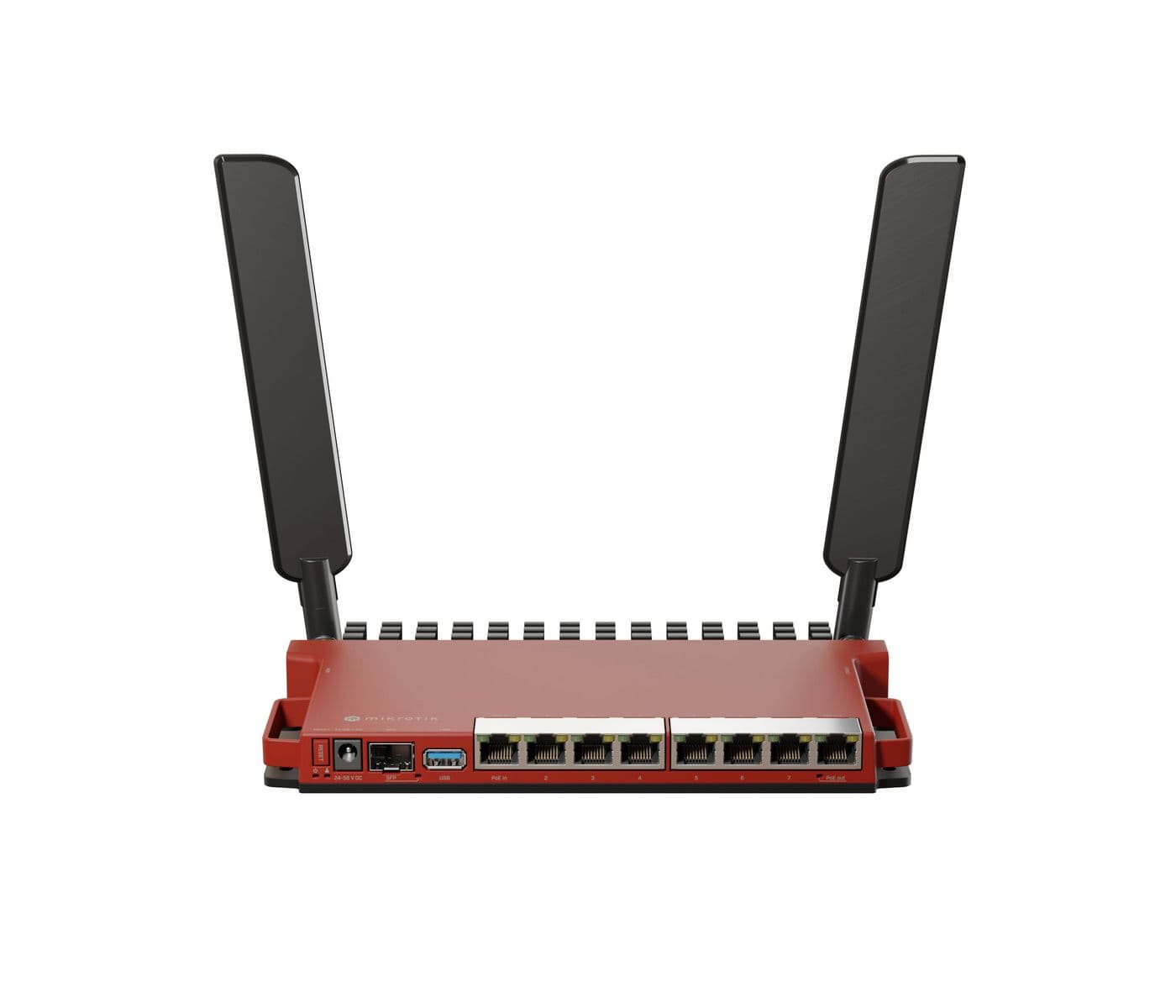 MikroTik L009UiGS-2HaxD with dual core 800MHz CPU, 512MB RAM, 8 x