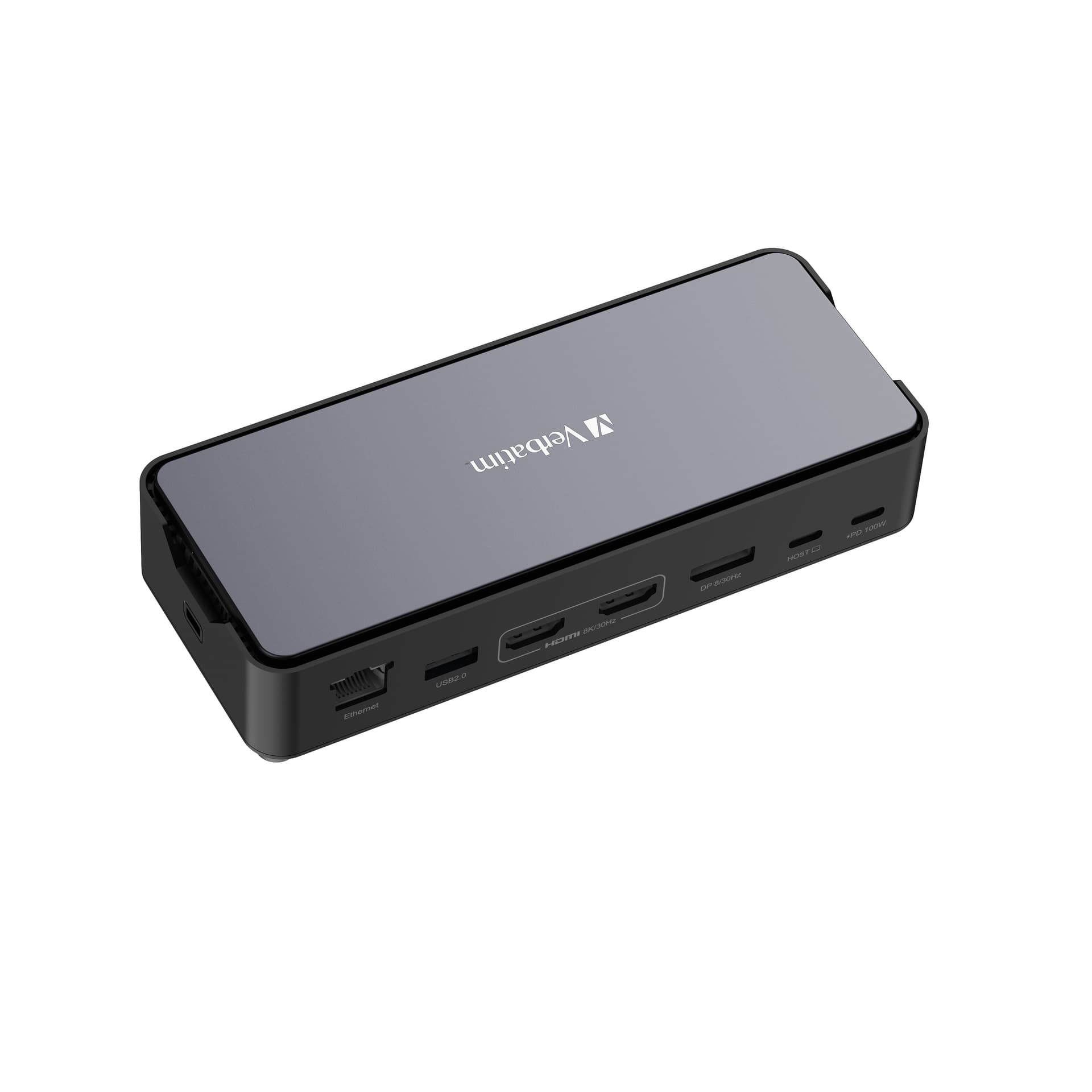 VERBATIM DOCK 8K USB-C 2xHDMI 1xDP 1xSSD 256GB 1xRJ45 3xUSBC 3xUSB3.2 1CR PD80W