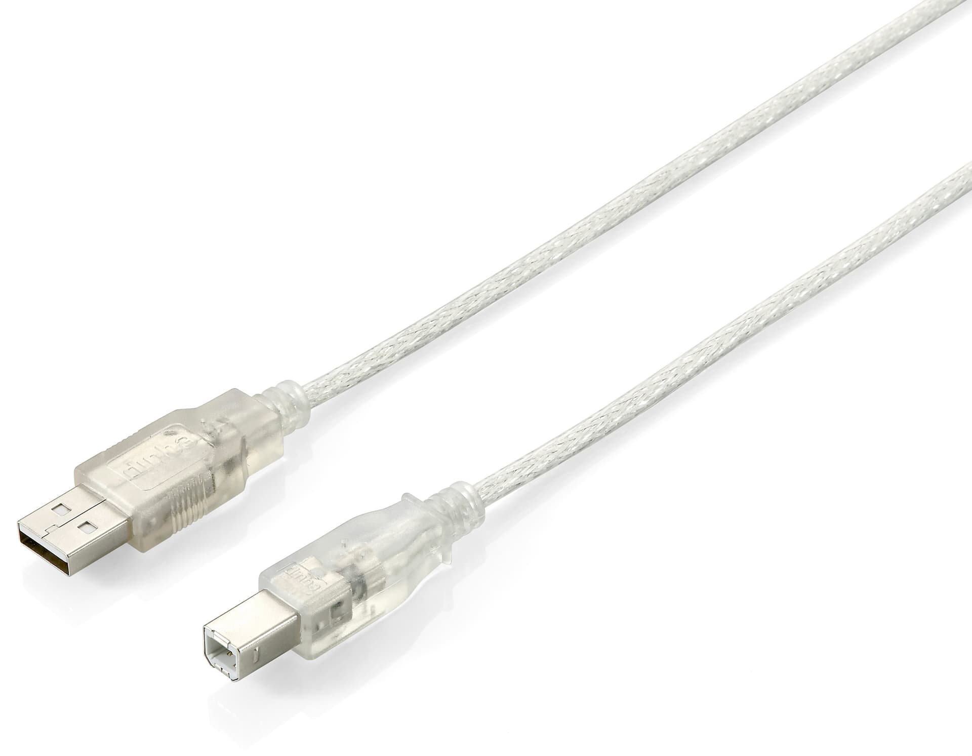 EQUIP CABO IMPRESSORA USB 2.0 A/B M/M TRANSPARENT 3MT