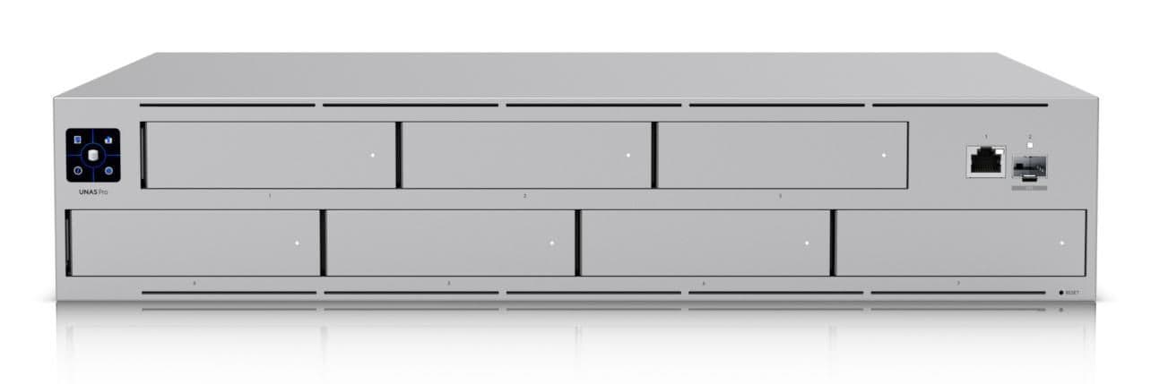 Ubiquiti 2U rack-mount NAS with (7) 2.5/3.5" drive bays and 10
