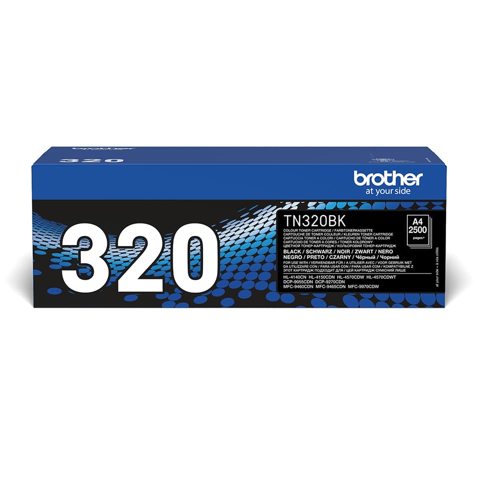 Brother TN320BK - Preto - original - cartucho de toner - para Brother DCP-9055CDN, DCP-9270CDN, HL-4140CN, MFC-9465CDN