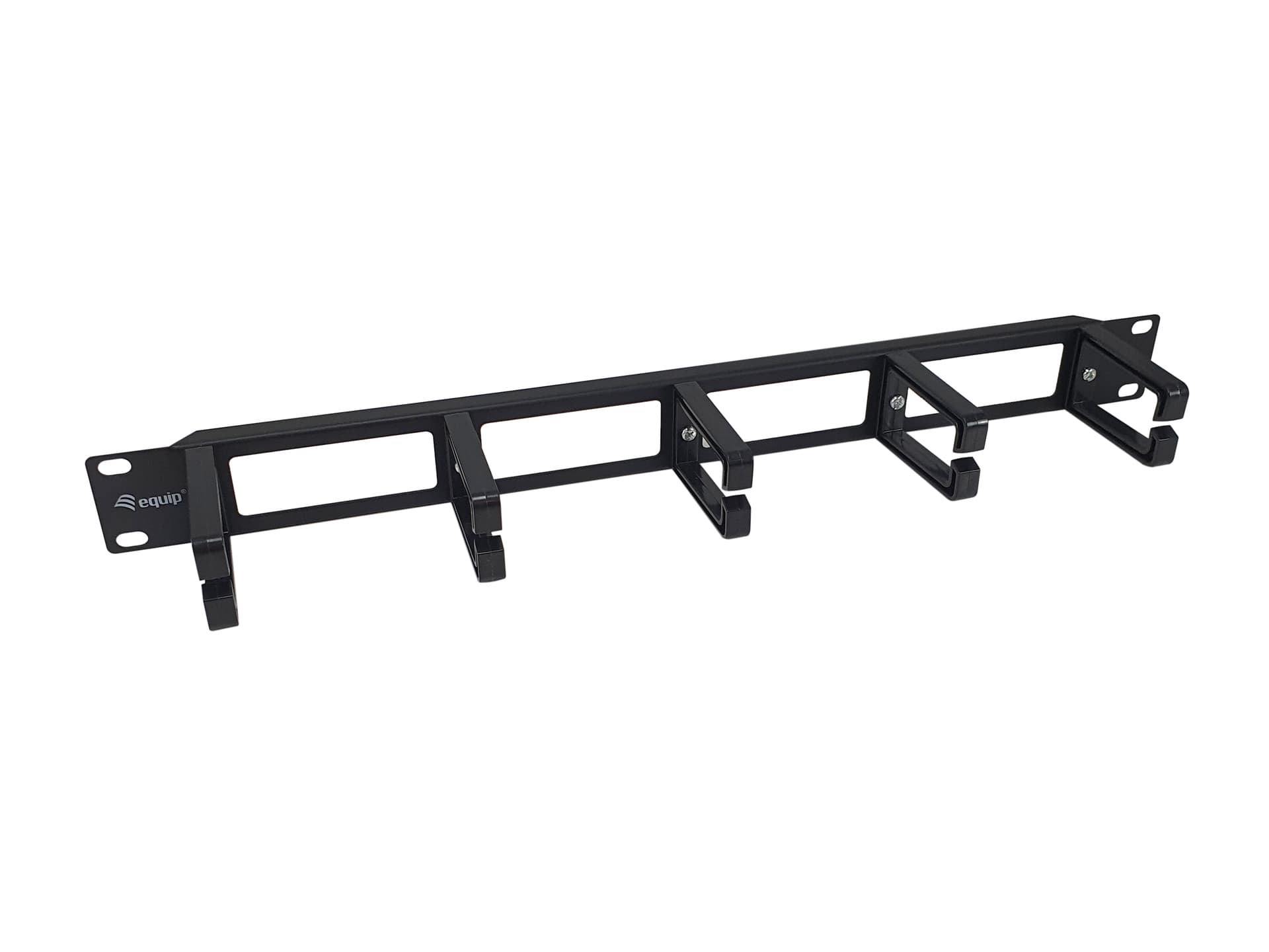 EQUIP 19" RACK MOUNT CABLE MANAGEMENT PANEL BLACK