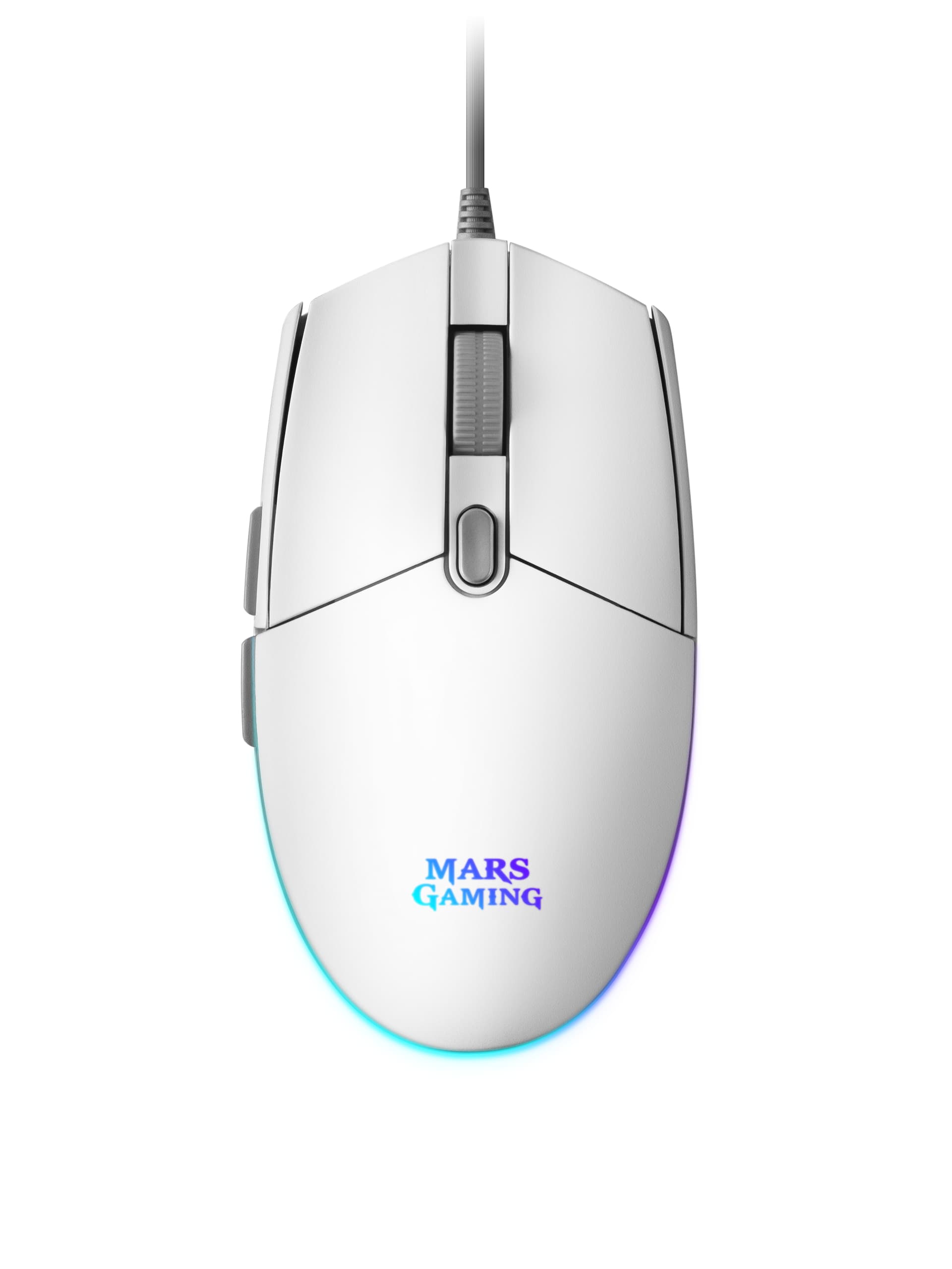 MARS GAMING MMG WHITE MOUSE, 3200 DPI, RGB FLOW, LIGHT, ERGONOMIC