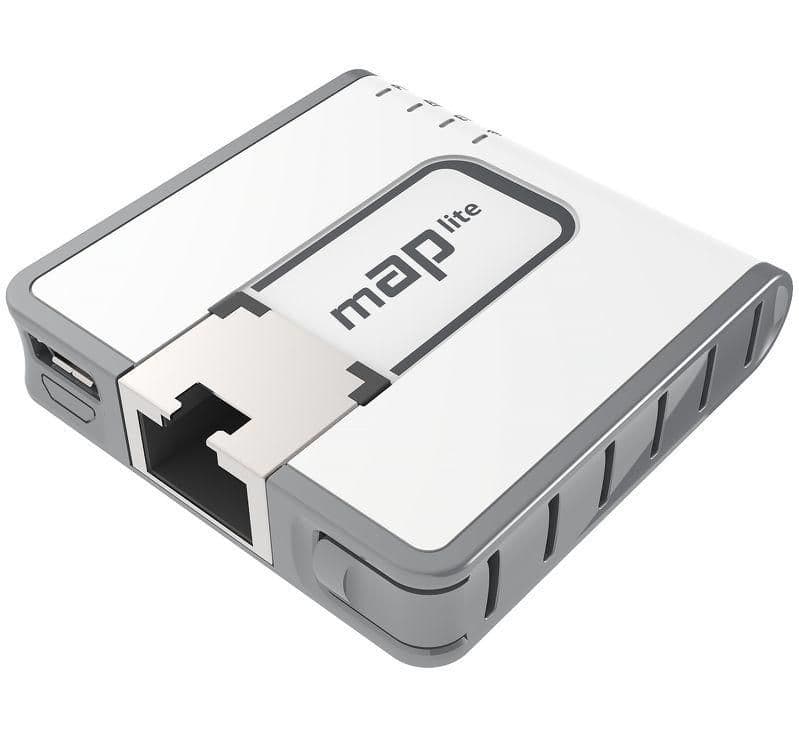 MikroTik mAP lite with 650Mhz CPU, 64MB RAM, 1xLAN, built-in Dual