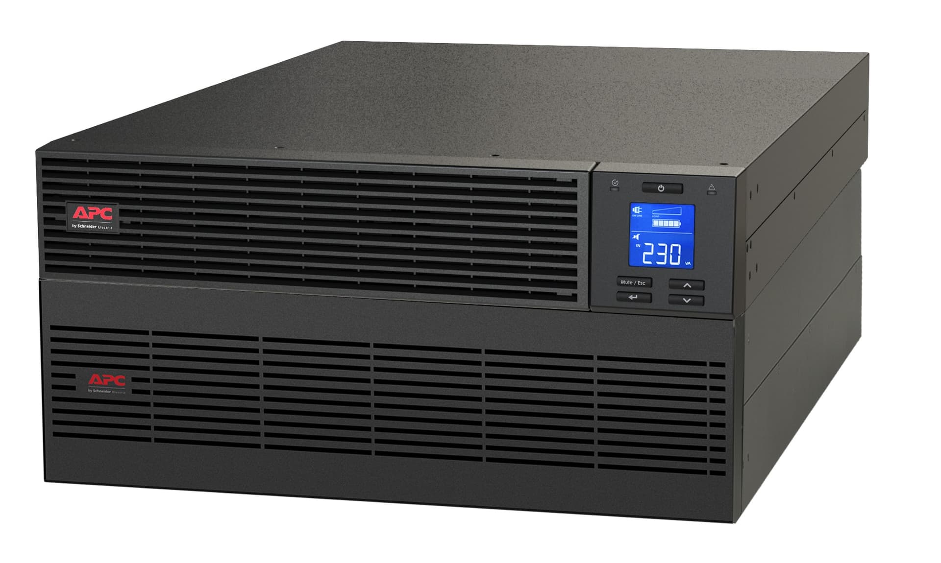 APC Easy UPS SRV SRV6KRILRK - UPS (montável em bastidor) - AC 220-240 V - 6000 watt - 6000 VA - 1 fase - USB, RS-232 - conectores de saída: 1 - 2U - com Rail Kit, External Battery Pack