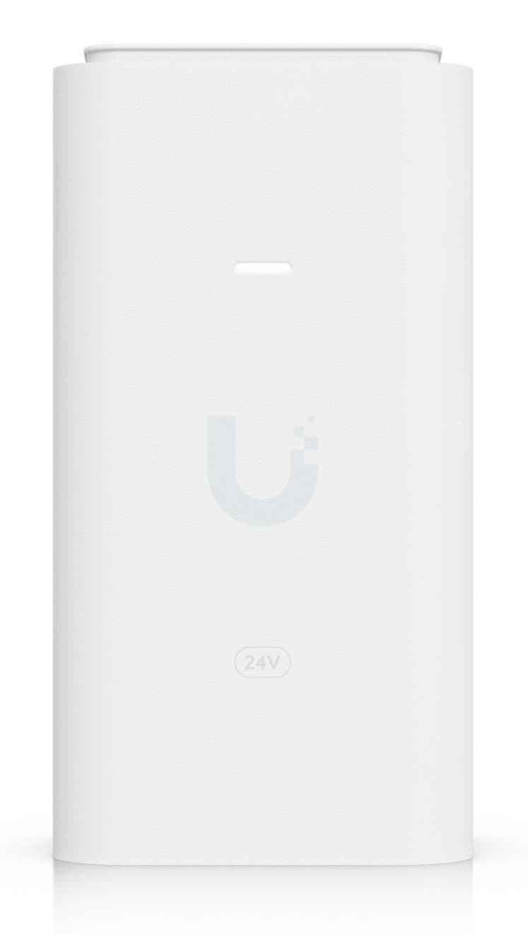 Ubiquiti A 12W PoE adapter with 2.5 GbE connectivity.