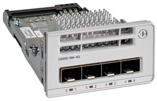 Cisco Catalyst 9200 Series Network Module - Módulo de expansão - Gigabit Ethernet x 4 - para P/N: C9200-48PL-A++, C9200-48PL-E++, C9200L-24P-4G-E-INTERPAPER, C9200L-48P-4G-E-B&H