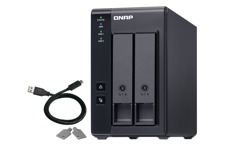 QNAP TR-002 - Matriz de disco rígido - 2 baias (SATA-600) - USB 3.1 Gen 2 (externo)