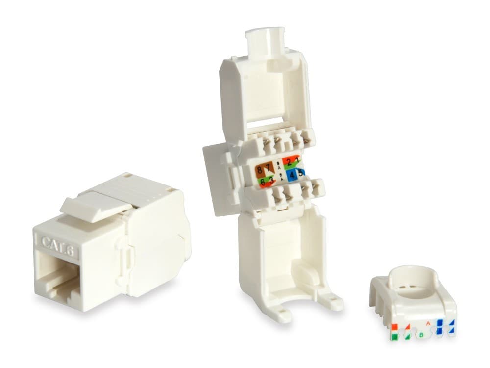 EQUIP ADAPTADOR KEYSTONE JACK CAT6 UTP TOOLFREE SET 8 UNID