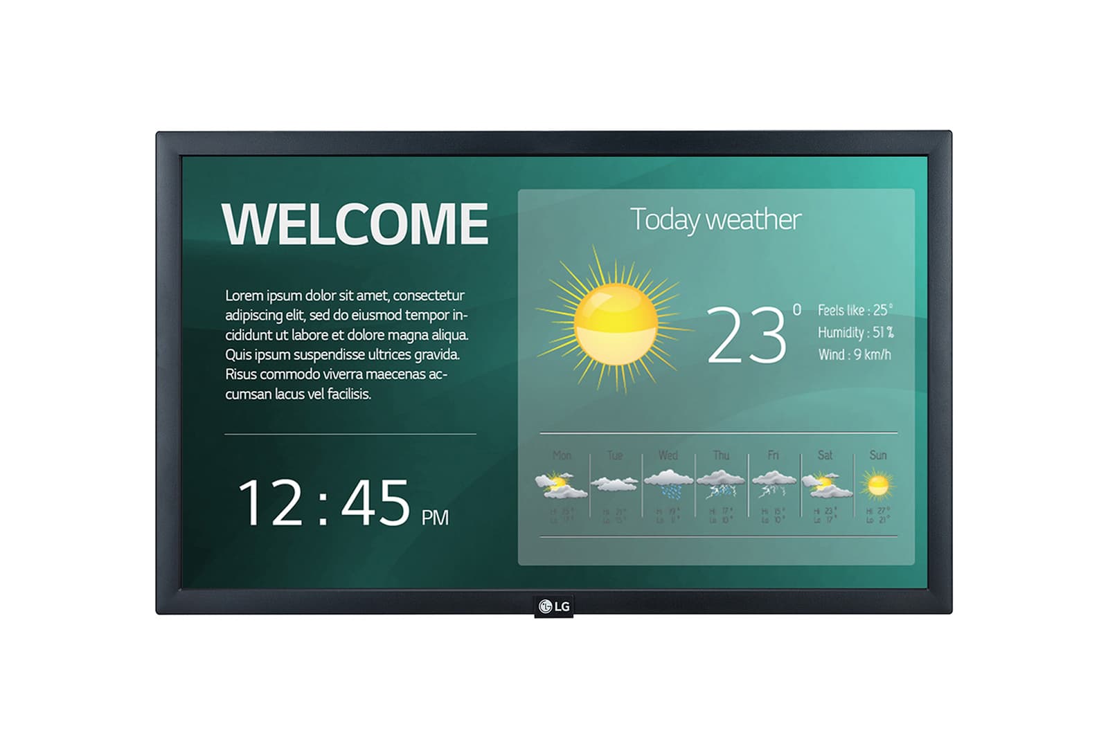 LG 22SM3G-B, 54,6 cm (21.5"), 1920 x 1080 pixels