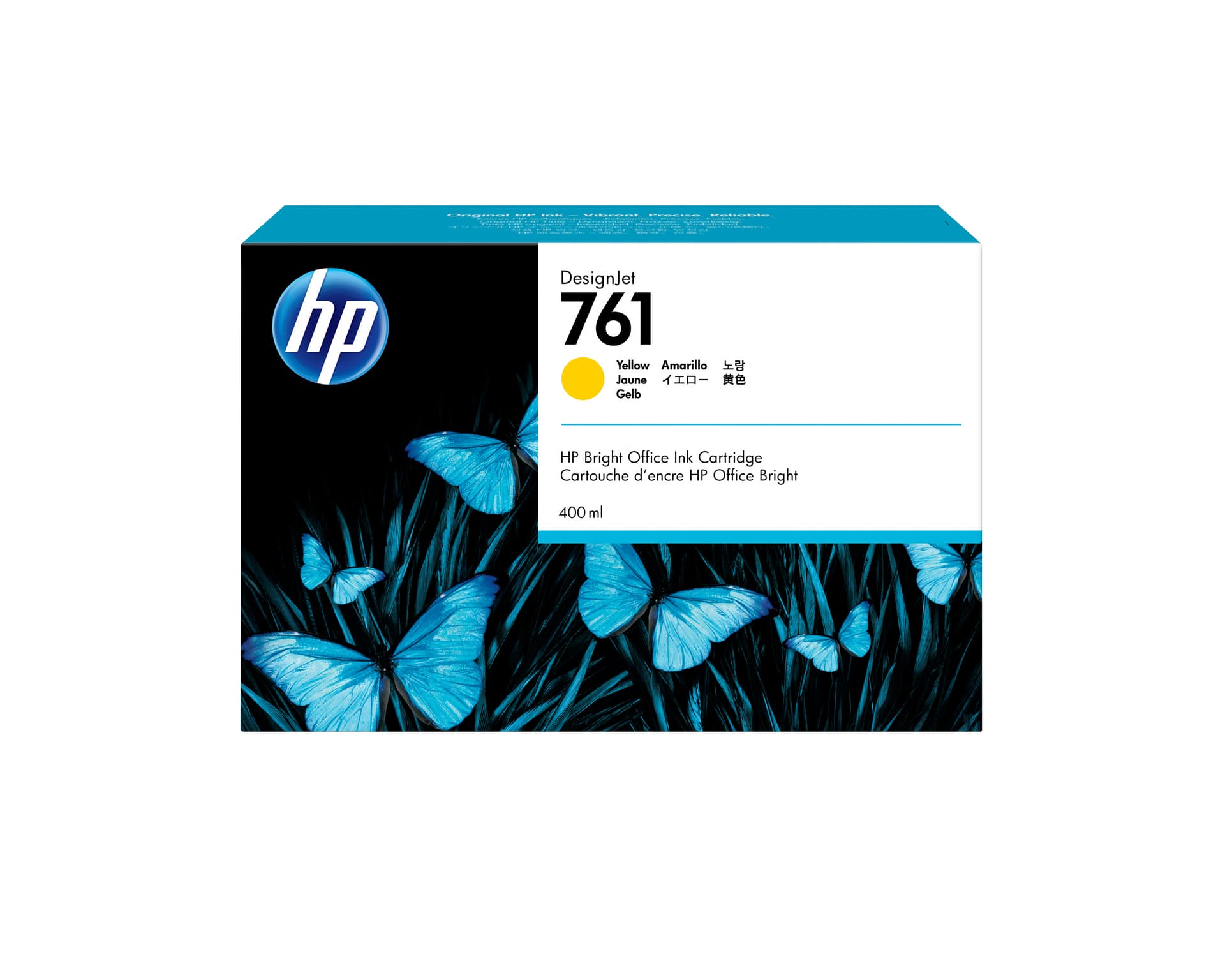 HP 761 - 400 ml - amarelo - original - DesignJet - tinteiro - para DesignJet T7100, T7200, T7200 Production Printer