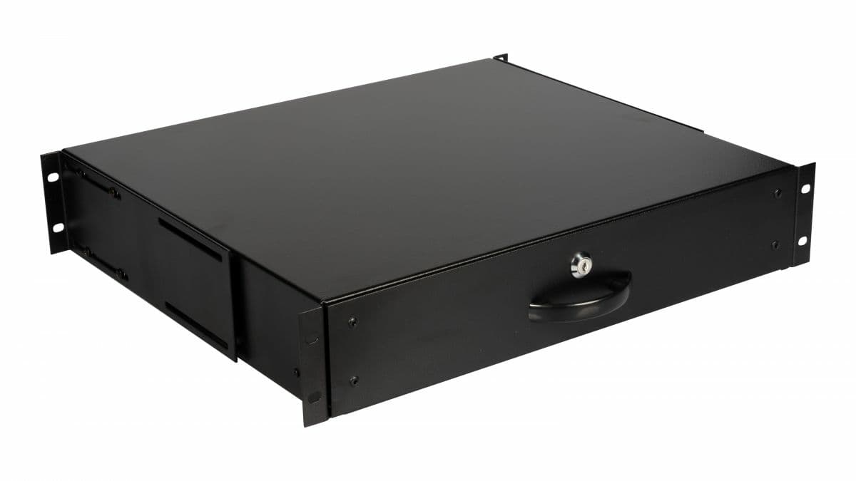 EQUIP GAVETA COM FECHADURA 19" 2U PRETO