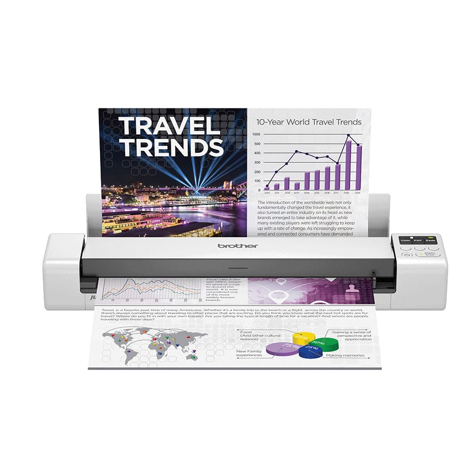 Brother DSmobile DS-940DW - Scanner para folhas de papel - Duplex - 215.9 x 1828.8 mm - 600 ppp x 600 ppp - USB 3.0, Wi-Fi(n)