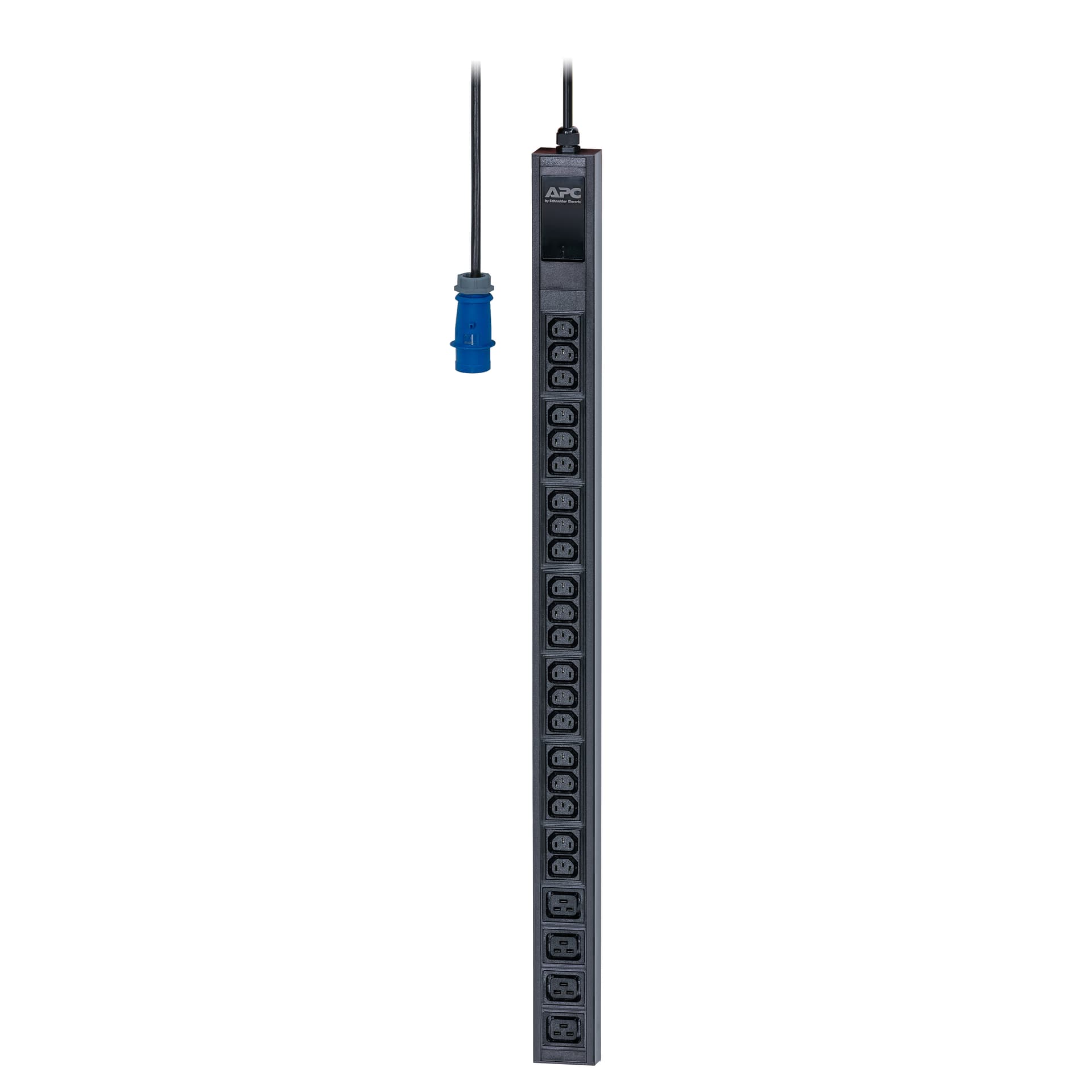 APC Easy Basic Rack PDU EPDU1116B - Unidade de distribuição de potência (montável em bastidor) - AC 200/208/230 V - 3680 VA - entrada: IEC 60309 2P+E - conectores de saída: 24 (20 x IEC 60320 C13, 4 x IEC 60320 C19) - 0U - 3 m cabo - preto - para P/N