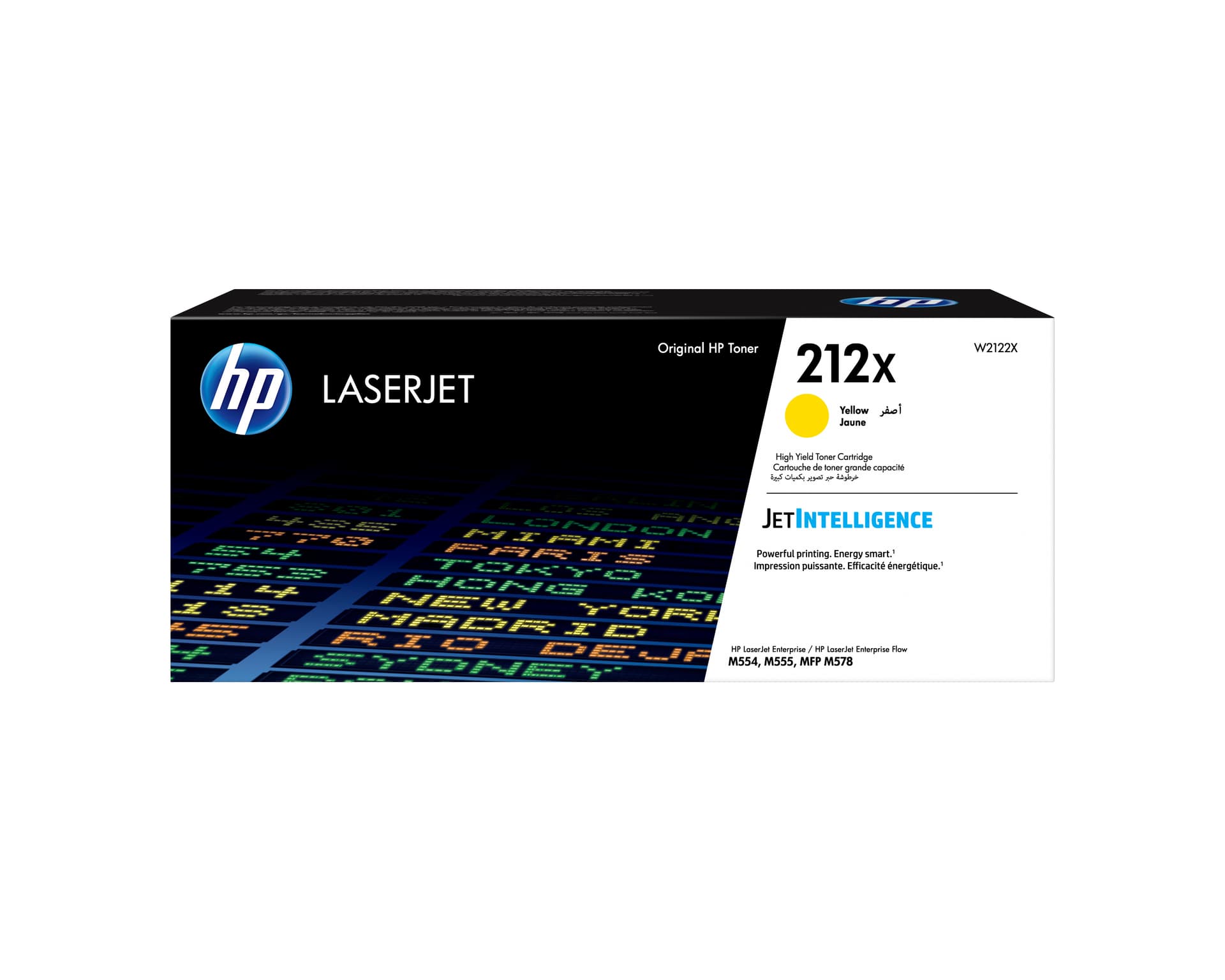 HP 212X - Alto Rendimento - amarelo - original - LaserJet - cartucho de toner (W2122X) - para Color LaserJet Enterprise M555, MFP M578, LaserJet Enterprise Flow MFP M578