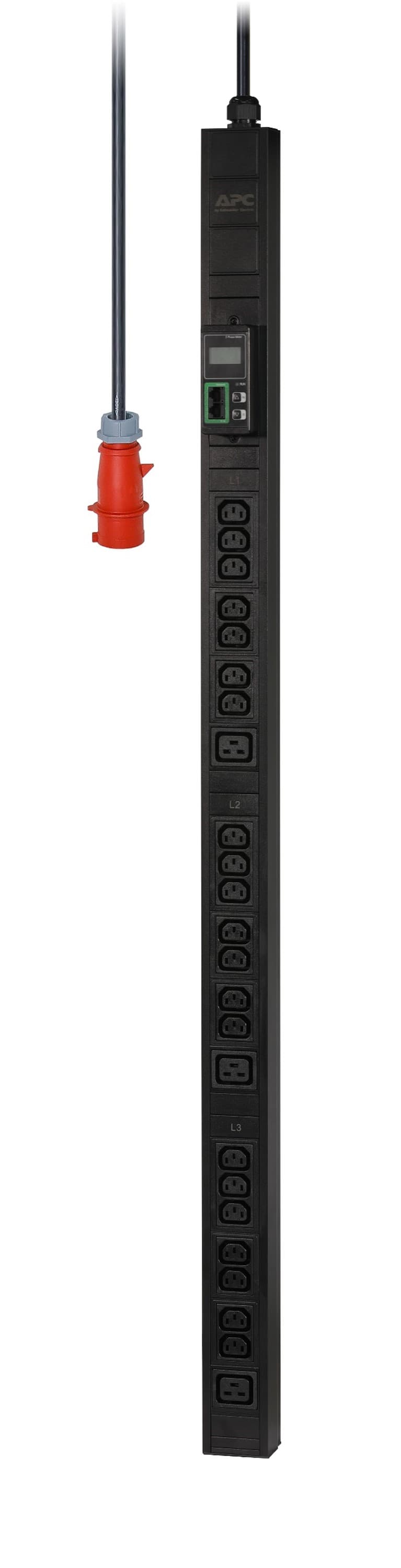 APC Easy Metered Rack PDU EPDU1216M - Unidade de distribuição de potência (montável em bastidor) - AC 400 V - 11000 VA - 3 fases - Ethernet - entrada: IEC 60309 3P+N+PE - conectores de saída: 24 (21 x IEC 60320 C13, 3 x IEC 60320 C19) - 0U - 1.98 m c