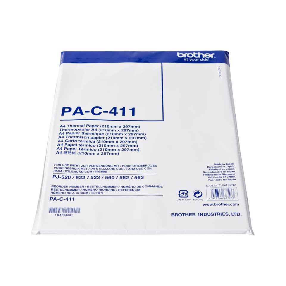 Brother - A4 (210 x 297 mm) 100 folha(s) papel térmico - para PocketJet PJ-673, PJ-722, PJ-723, PJ-762, PJ-763, PJ-763MFi, PJ-773, PocketJet 6