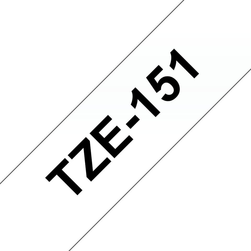 Brother TZe-151 - Auto-adesivo - preto sobre claro - Rolo (2,4 cm x 8 m) 1 cassete(s) fita laminada - para Brother PT-P950, P-Touch Cube PT-P910, P-Touch Cube Plus PT-P710, P-Touch Cube Pro PT-P910