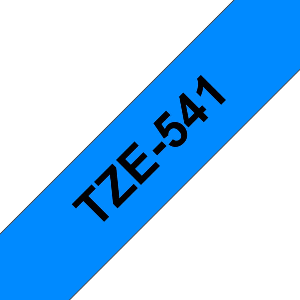 Brother TZe-541 - Auto-adesivo - preto sobre azul - Rolo (1,8 cm x 8 m) 1 cassete(s) fita laminada - para Brother PT-P750, P950, P-Touch PT-D450, D800, H500, P750, P-Touch Cube Plus PT-P710