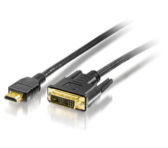 EQUIP CABO HDMI TO DVI TRIPLE SHIELDING & GOLD FLASH 2MT