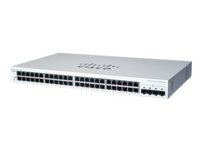 Cisco Business 220 Series CBS220-48T-4G - Interruptor - inteligente - 48 x 10/100/1000 + 4 x Gigabit SFP (ligação ascendente) - montável em trilho