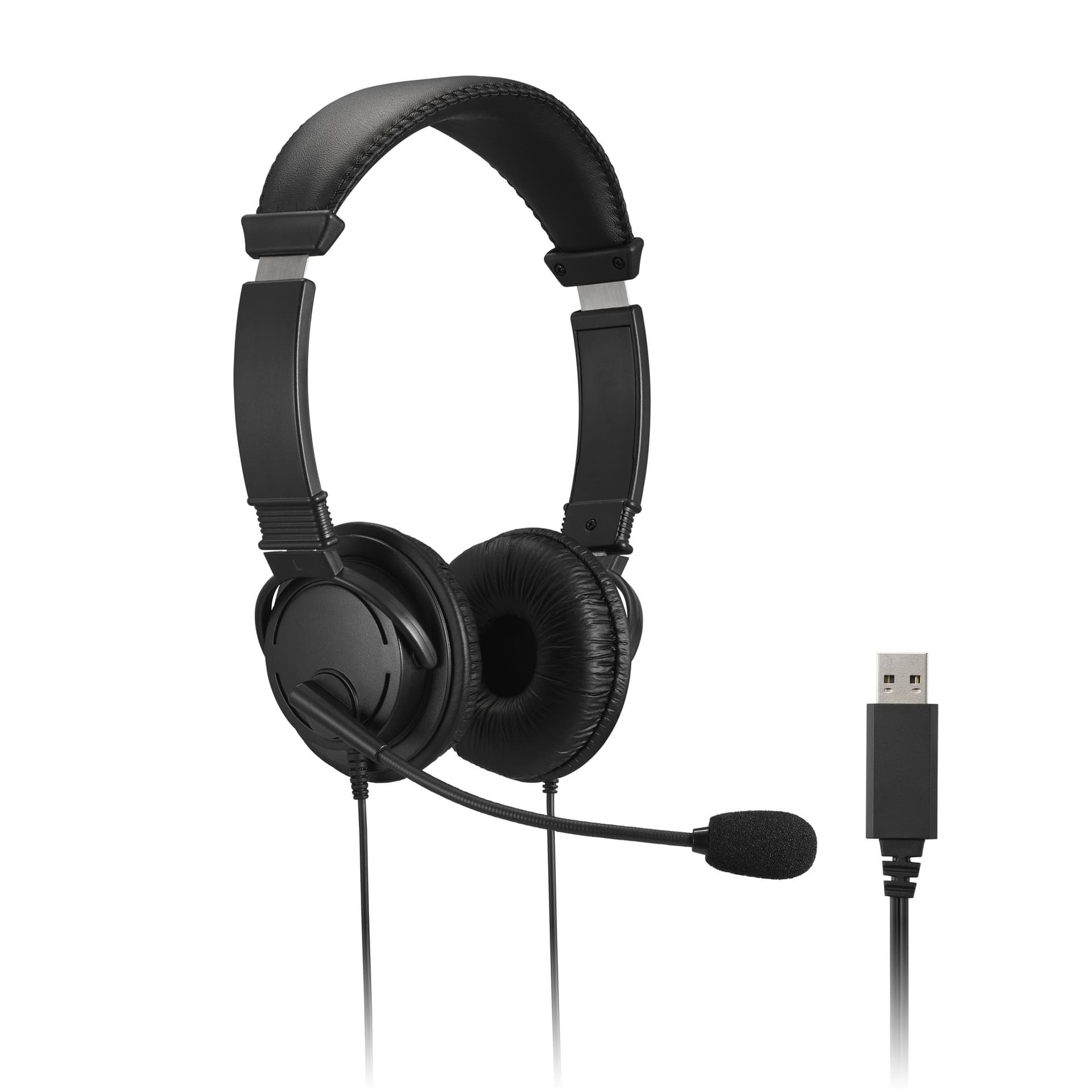 Kensington USB Hi-Fi Headphones - Auscultadores supra-aurais com microfonoe - no ouvido - com cabo - USB