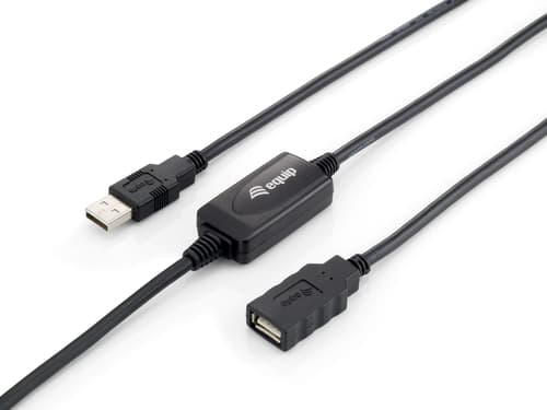 EQUIP CABO EXTENSAO USB 2.0 A/A M/F 10MT PRETO