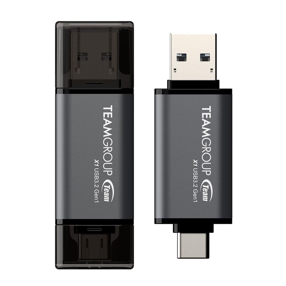 TEAM GROUP X1 64GB USB 3.2 Gen 1 Type-C + Type-A Black