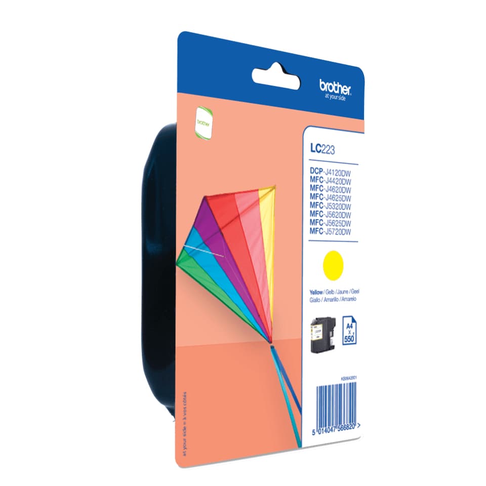 Brother LC223YBP - Amarelo - original - blister - tinteiro - para Brother DCP-J4120DW, DCP-J562DW, MFC-J4420DW, MFC-J4625DW, MFC-J5320DW, MFC-J5625DW