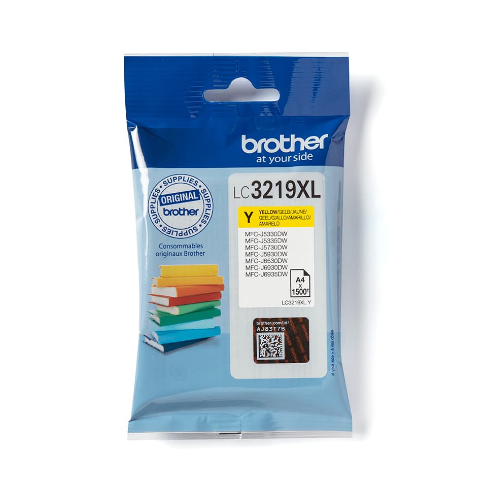 Brother LC3219XLY - XL - amarelo - original - blister - tinteiro - para Brother MFC-J5335DW, MFC-J5730DW, MFC-J5930DW, MFC-J6935DW