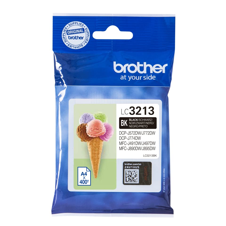 Brother LC3213BK - Preto - original - tinteiro - para Brother DCP-J572DW, DCP-J772DW, DCP-J774DW, MFC-J890DN, MFC-J890DW, MFC-J890DWN
