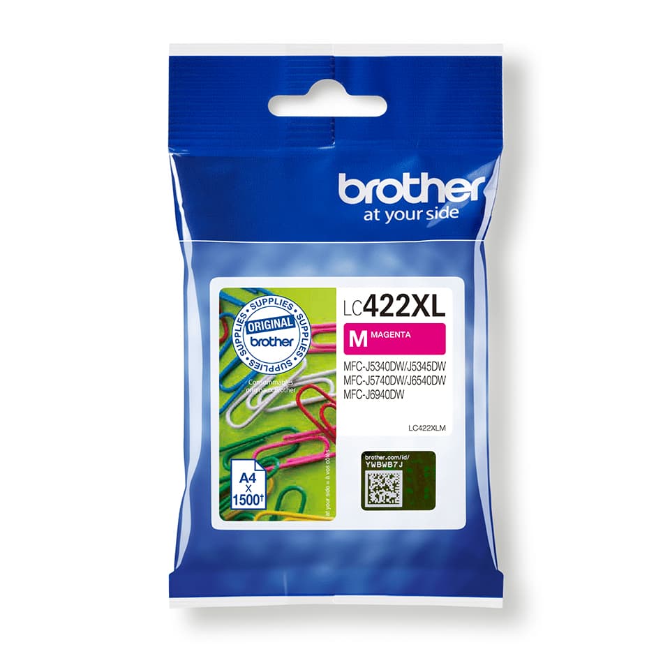 Brother LC422XLM - Magenta - original - tinteiro - para Brother MFC-J5340DW, MFC-J5345DW, MFC-J5740DW, MFC-J6540DW, MFC-J6940DW