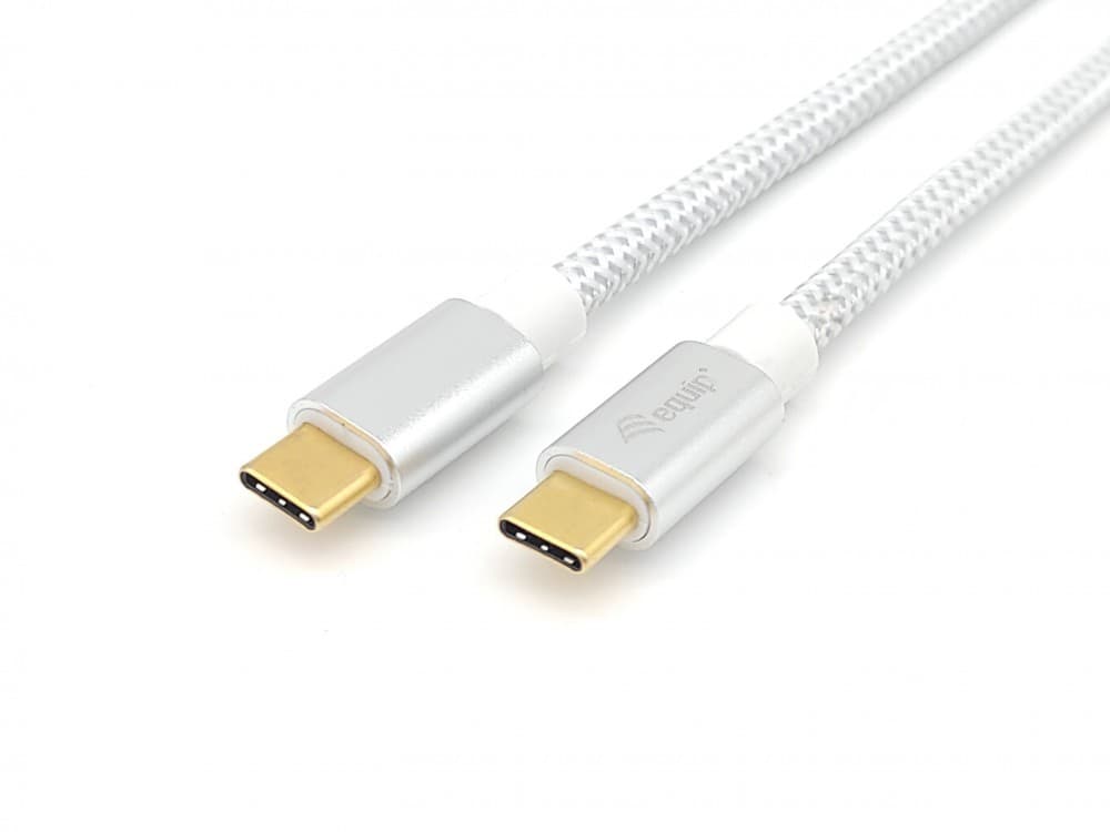 EQUIP CABO USB 3.2 GEN 2 C TO C CABLE M/M 10G TRANSFER 5A 100W 0.5MT WHITE