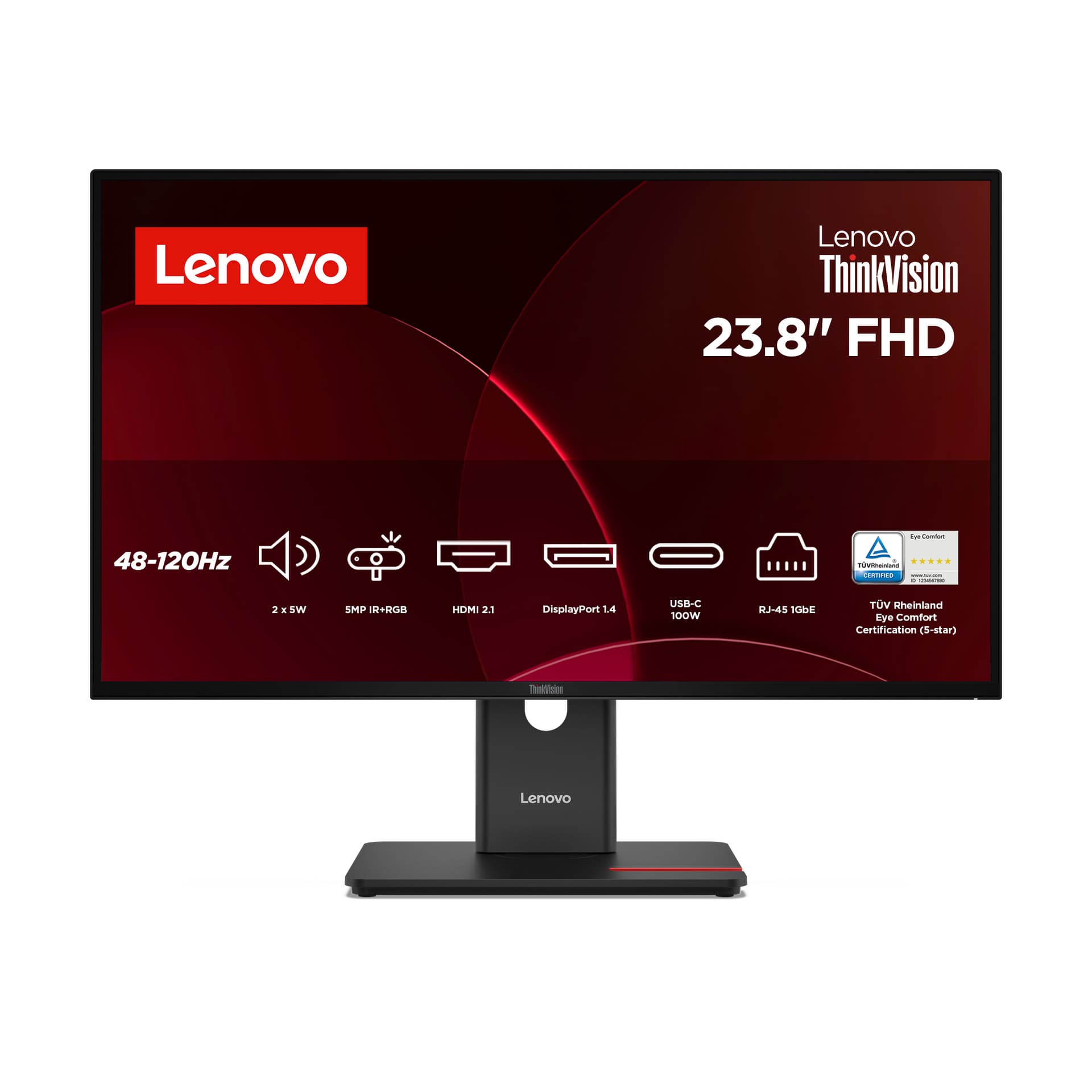 Lenovo ThinkVision T24D-4v Monitor, 60,5 cm (23.8"), 1920 x 1080 pixels