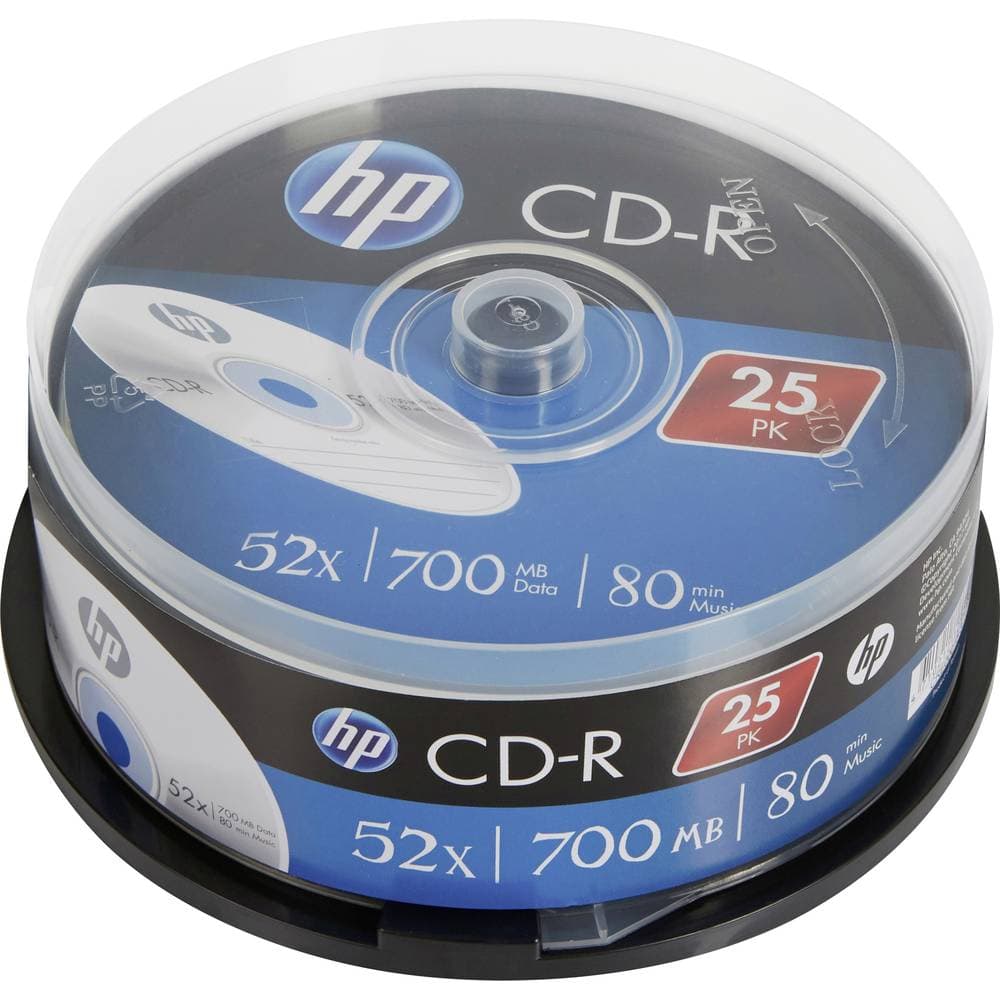 HP CD-R 52X 700MB BOBINE 25 UNIDADES