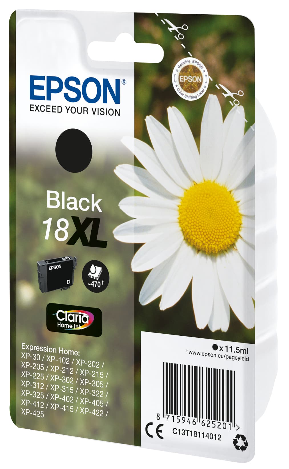EPSON TINTEIRO PRETO 18XL XP102/XP205/XP305/XP405 C/ALARME
