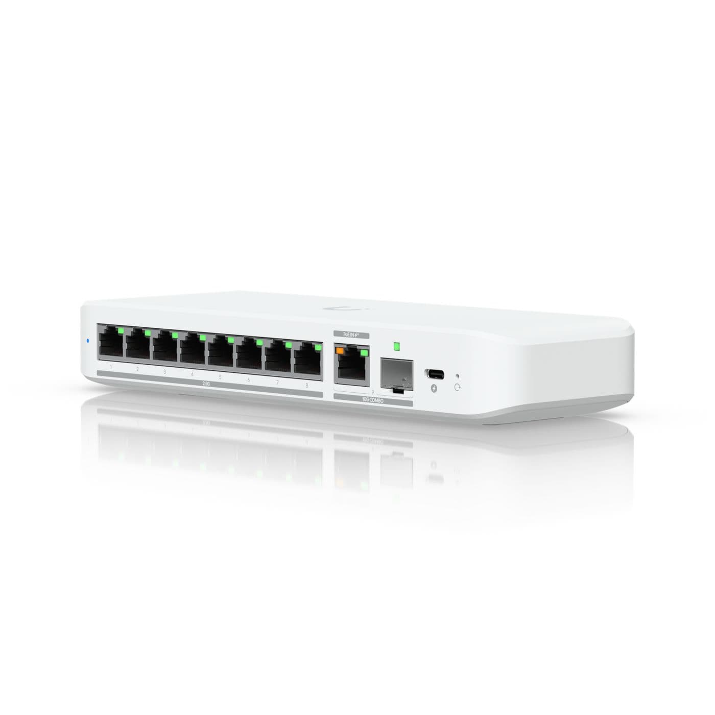 Ubiquiti Flexible, 8-port 2.5 GbE switch with a 10 GbE
