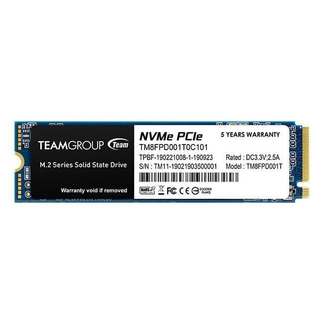 TEAM GROUP MP33 Pro 1TB PCIe Gen3 x4 NVMe M.2 SSD 2100/1700 MB/s