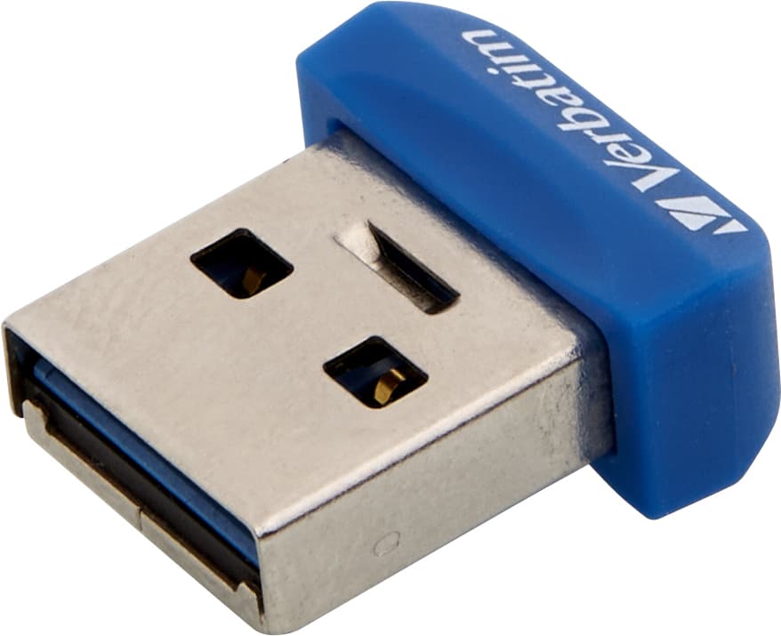 PEN VERBATIM 64GB USB 3.0 STORE N STAY NANO BLUE
